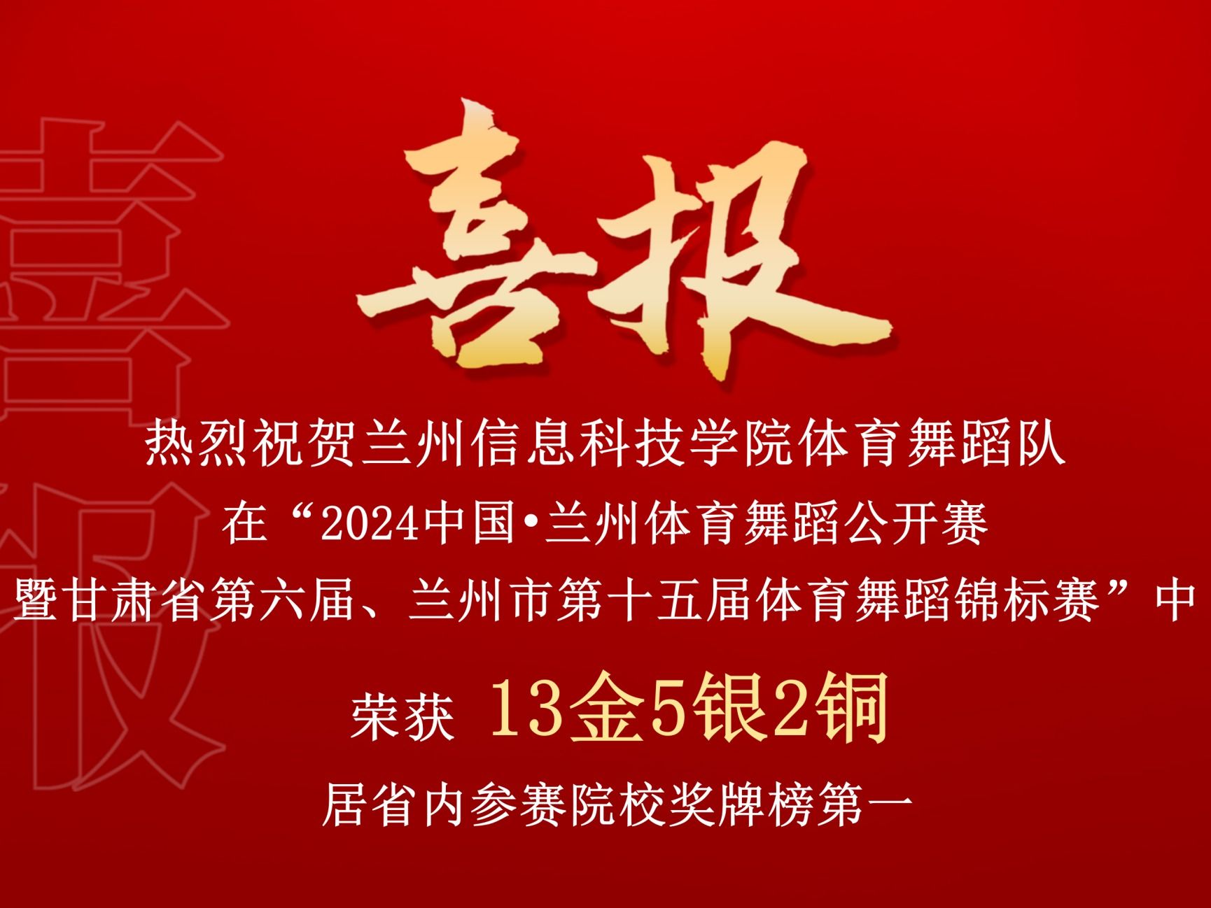 beat365英国官方网站体育舞蹈队在“2024中国•兰州体育舞蹈公开赛暨甘肃省第六届、兰州市第十五...